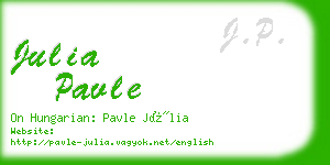 julia pavle business card